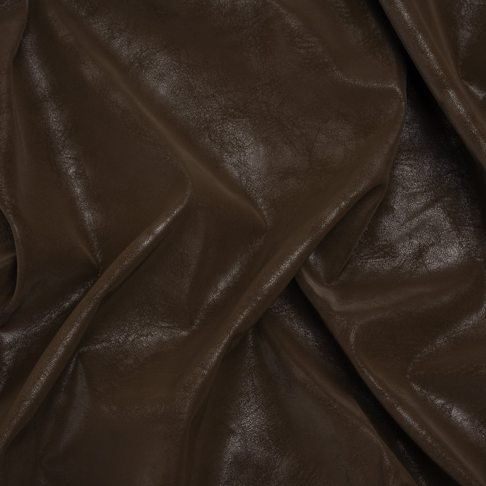 Yaya Han Soft Stretch Faux Leather/Pleather - Distressed Dark Brown with Brushed Backing - Cosplay Collection - Joann Fabrics