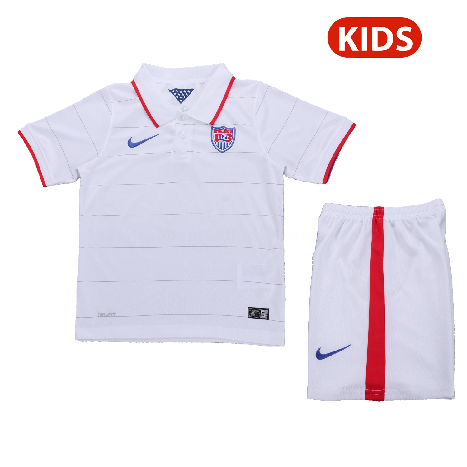 Retro United States USA 2014 Home Kids Kit - UnitedFutballJersey