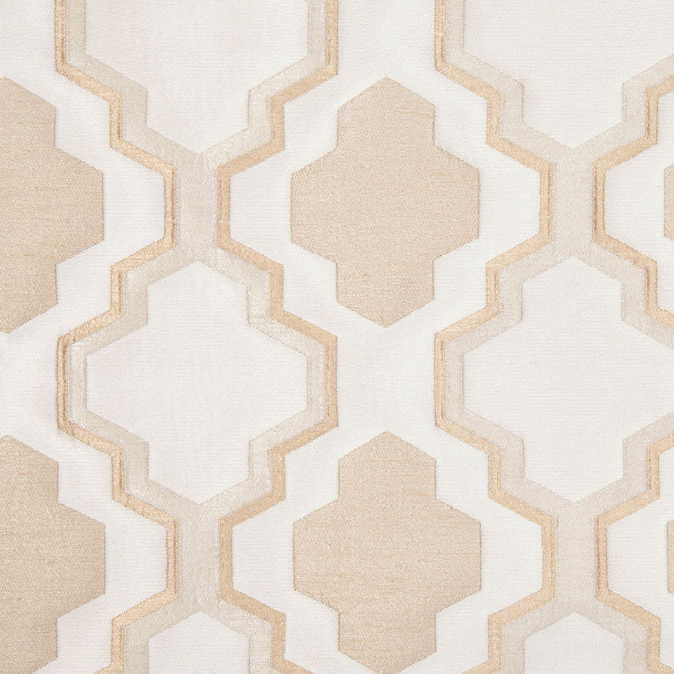 Champagne Geometric Lines and Shapes Satiny Brocade - Joann Fabrics