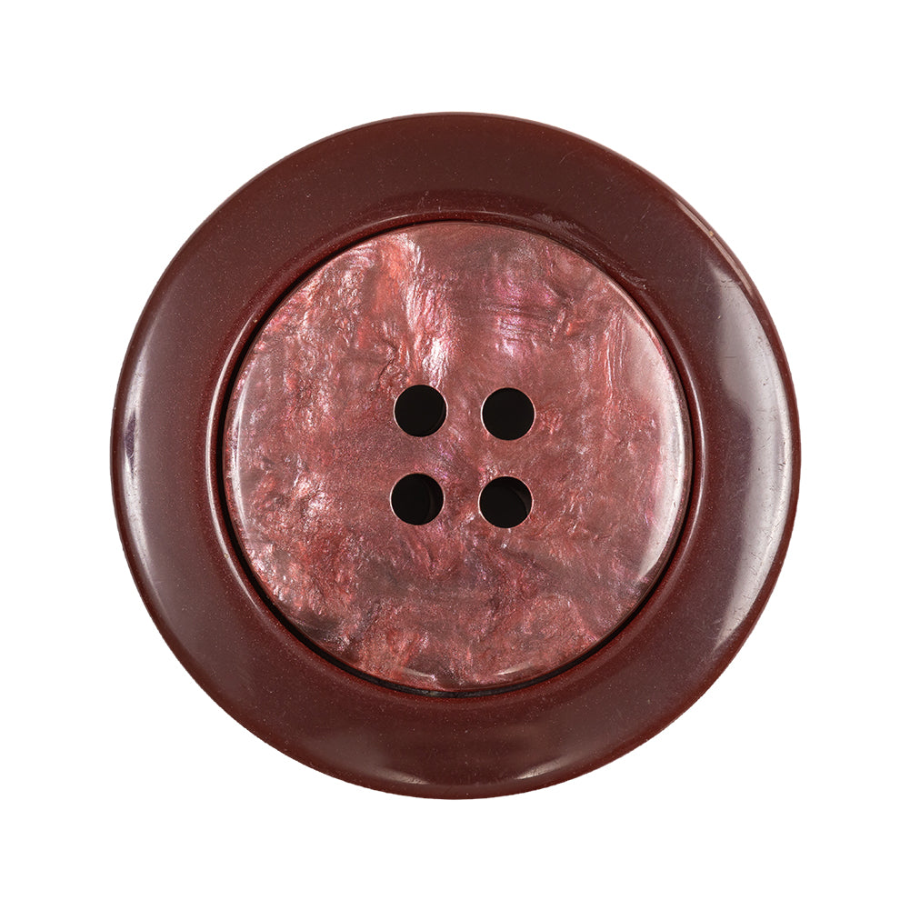Russet Iridescent Marbled 4-Hole Set-in Button with Burgundy Rim - 55L/35mm - Joann Fabrics