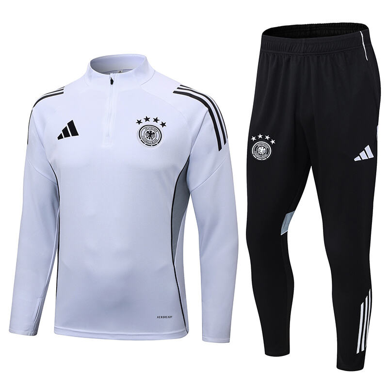 2025/2026 Germany Half-Pull Training Suit White Jersey Set