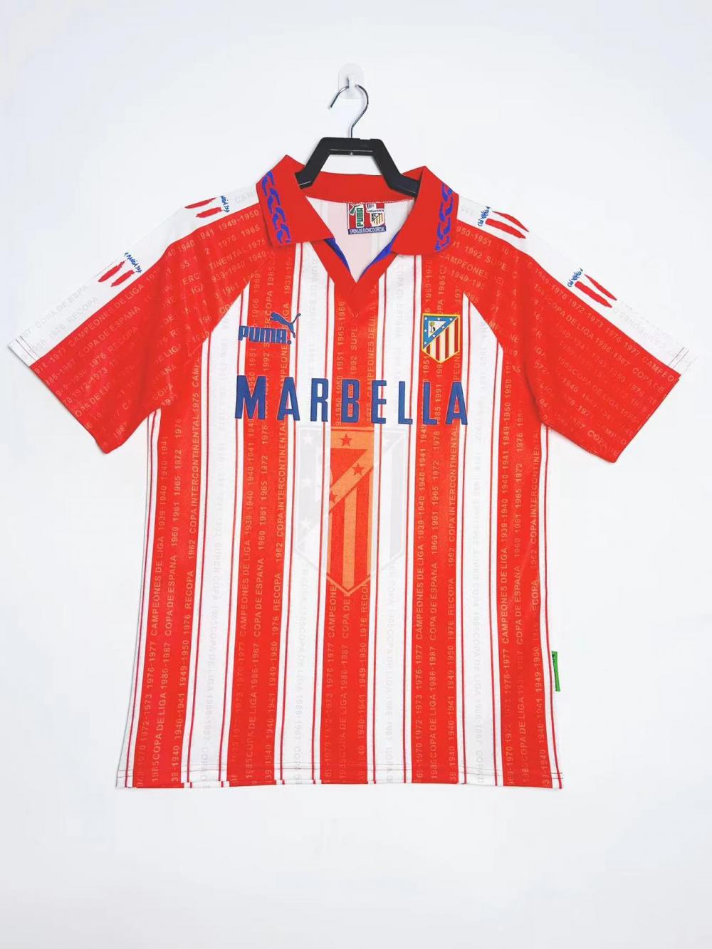 1995/1996 Retro Atletico Madrid Home Soccer Jersey 1:1 Thai Quality