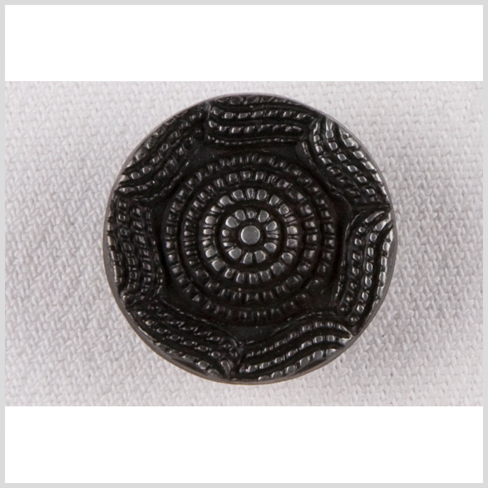Metal Shank Back Button - 32L/20mm - Gunmetal Rope Rings and Waves - Joann Fabrics