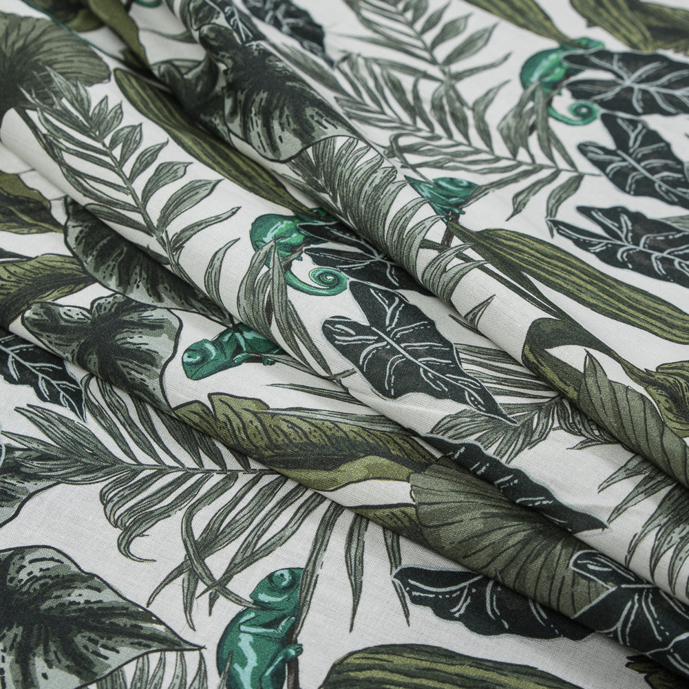 Cotton Voile - Green Foliage - Botanical Curiosity Print - Mood Exclusive Key Largo Collection - Joann Fabrics