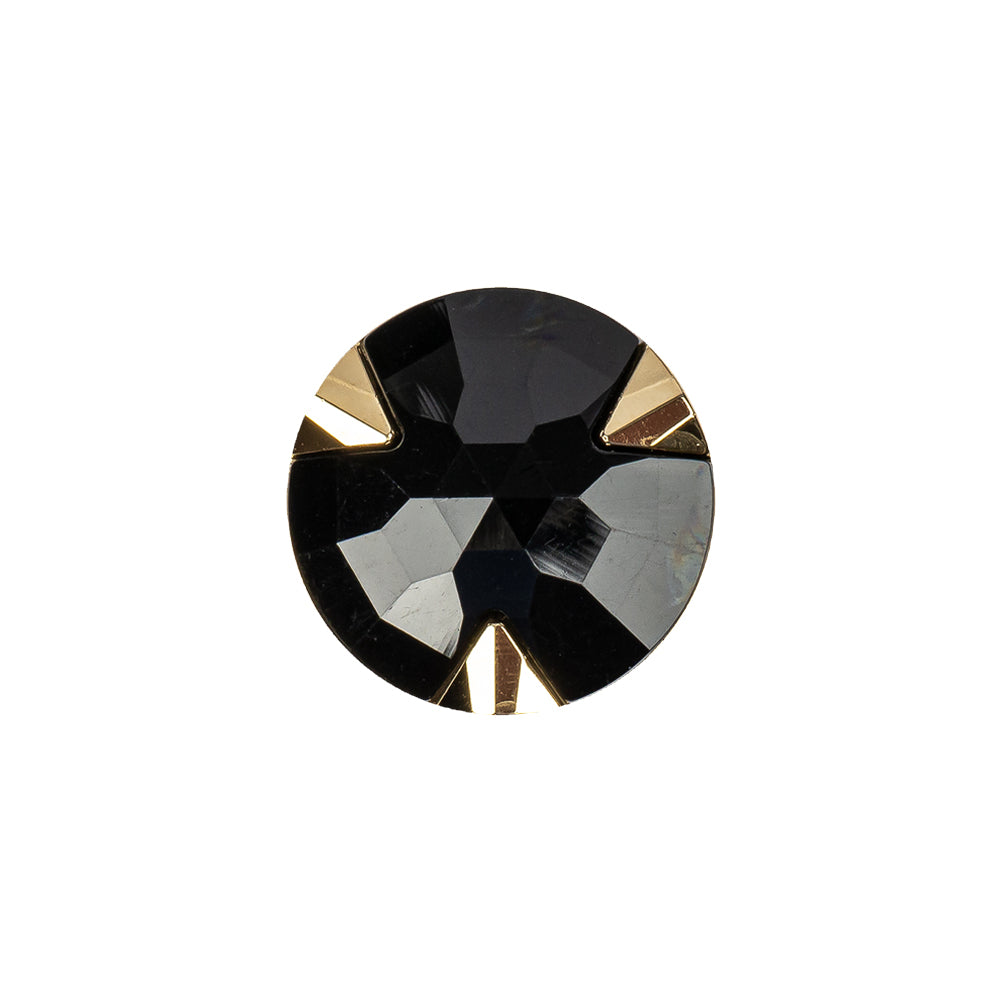 Black/Gold Rhinestone Button - 28L/18mm - Joann Fabrics