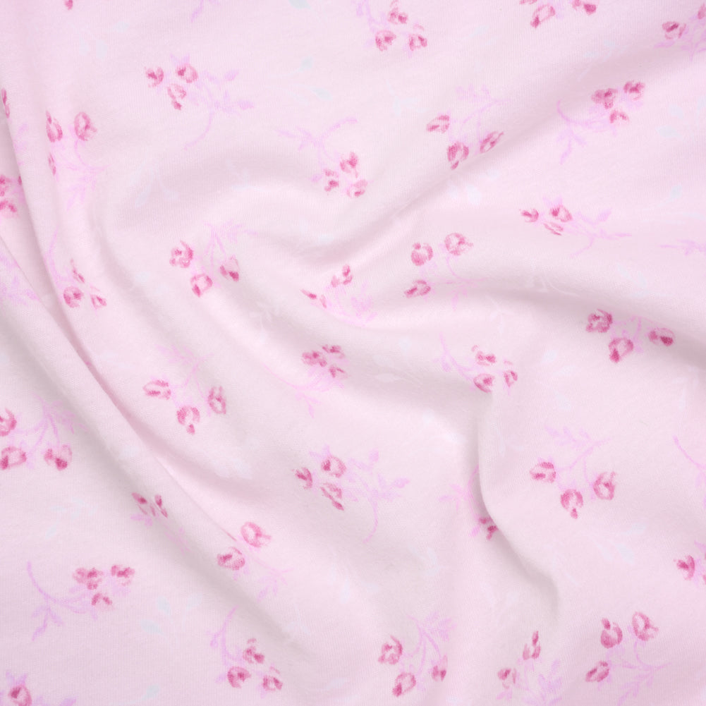 Cotton Jersey - Light Pink Flower Buds - Deadstock - Joann Fabrics