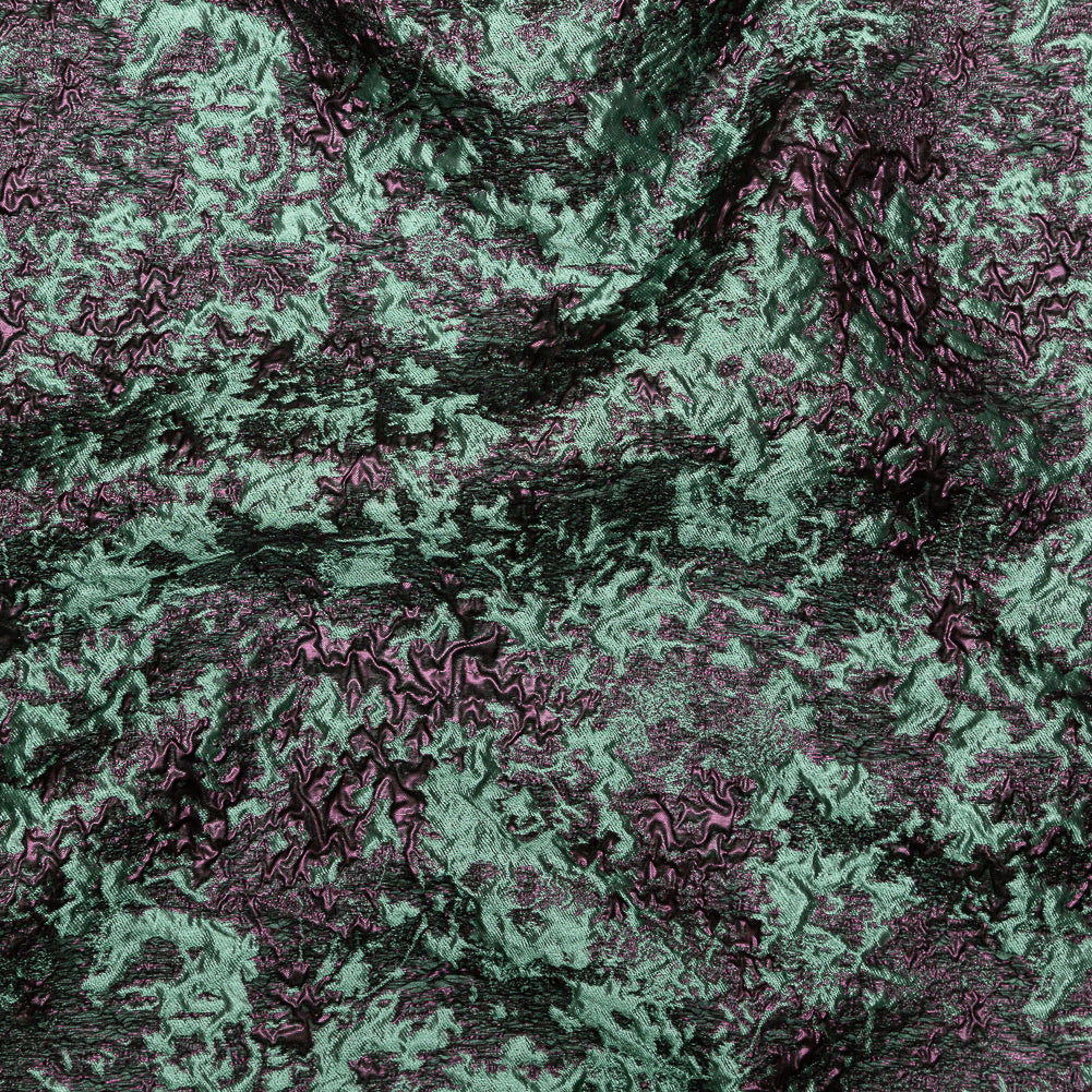 Sea Spray and Purple Luxury Abstract Metallic Brocade - Joann Fabrics