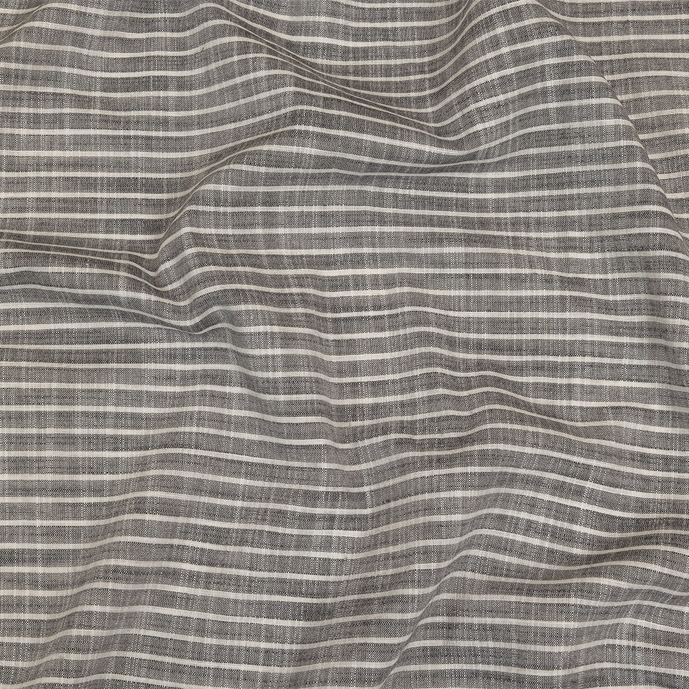 Black and White Striped Slubbed Cotton and Polyester Woven - Joann Fabrics