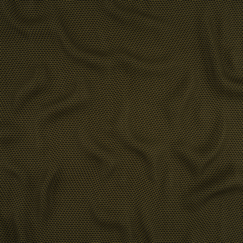 Olive, Navy and Cream Triangles and Dots Polyester Georgette - Joann Fabrics