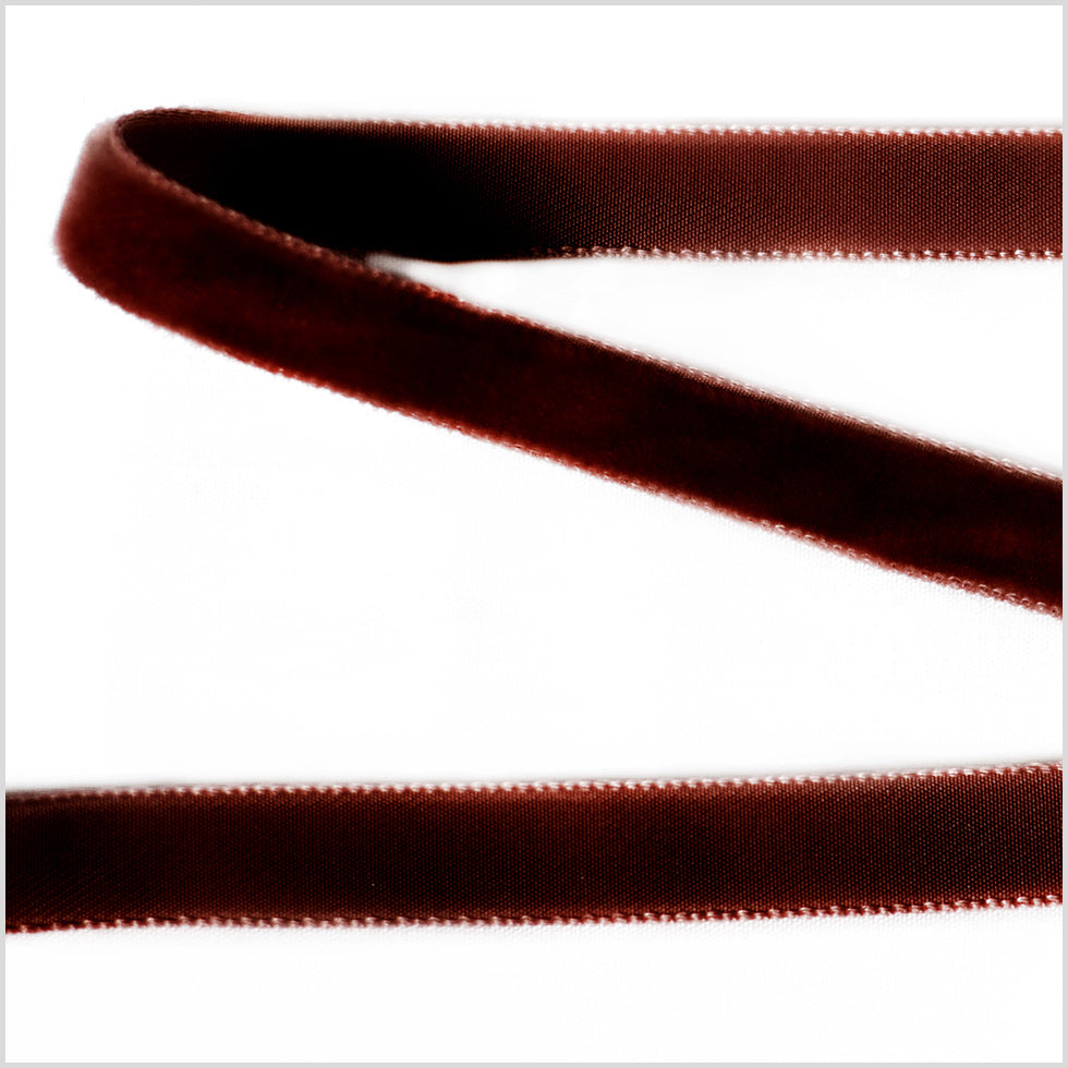 Single Faced Velvet Ribbon Made in Italy - 3/8