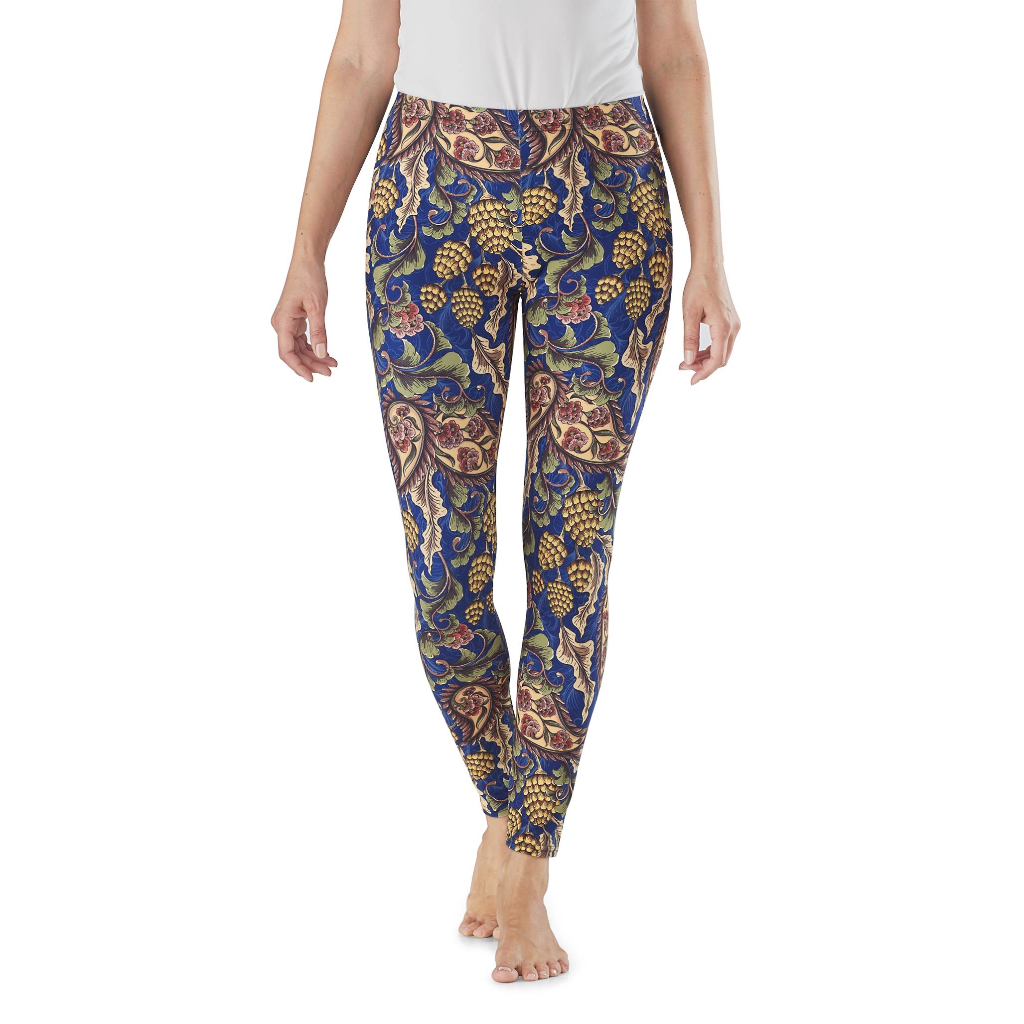 Floral Filigree Brushed Leggings - Northstyle Catalog