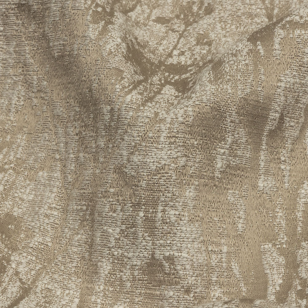 Cotton and Recycled Polyester Drapery Jacquard - Latte Misty Foliage - British Imported - Joann Fabrics