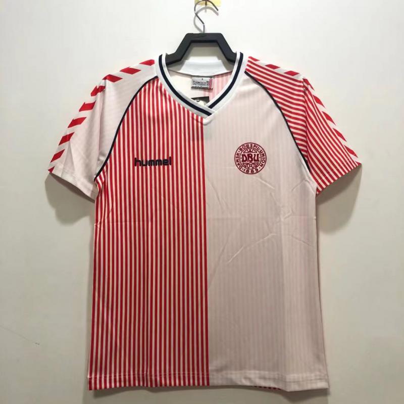 1986 Retro Denmark National Team Away Football Shirt 1:1 Thai Quality