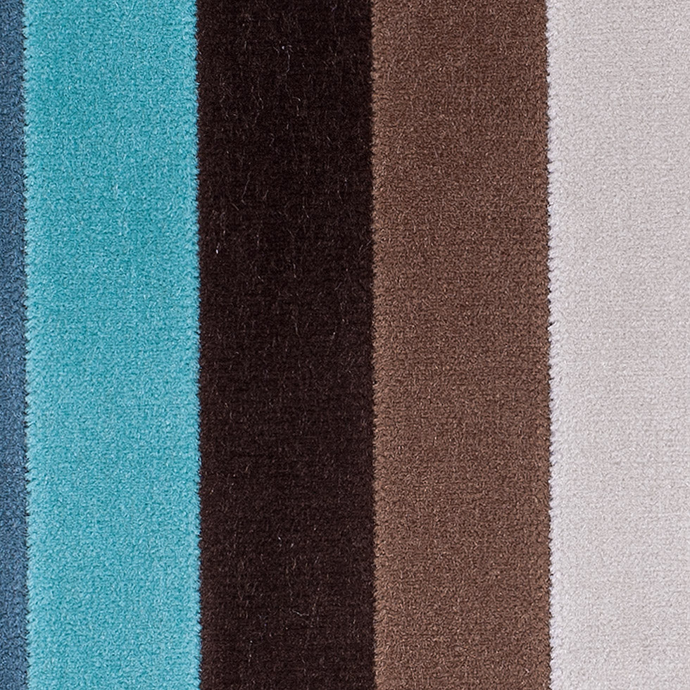 Brown and Aqua Striped Velvet - Joann Fabrics