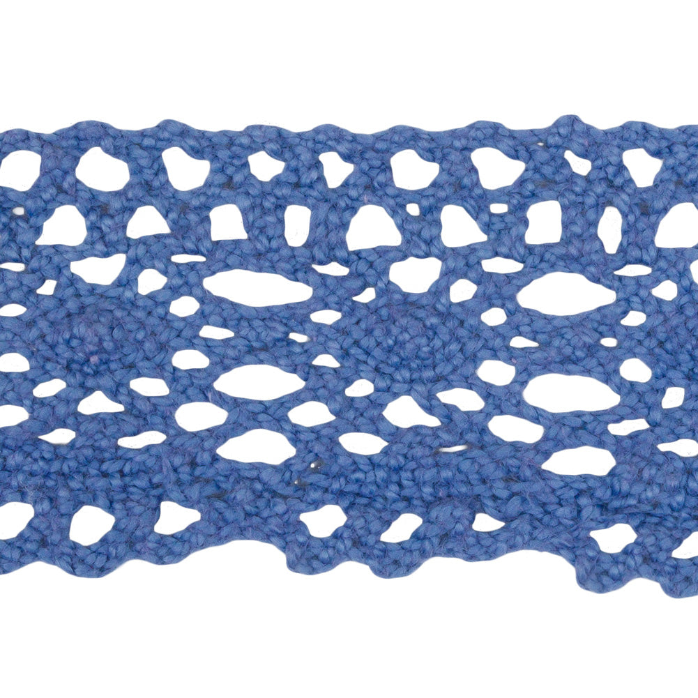 Sky Blue Classic Crochet Lace Trim - 2