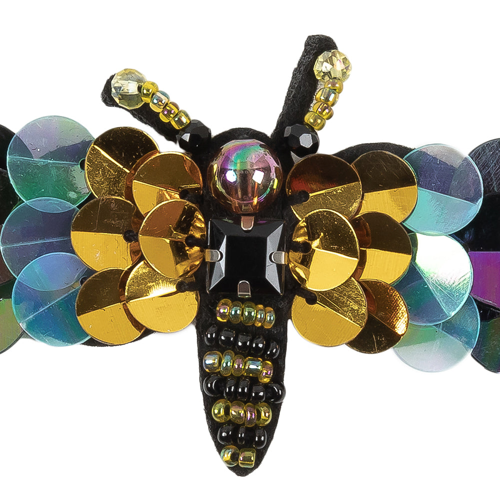 Italian Dragonfly Brooch with Sequins- 2.75