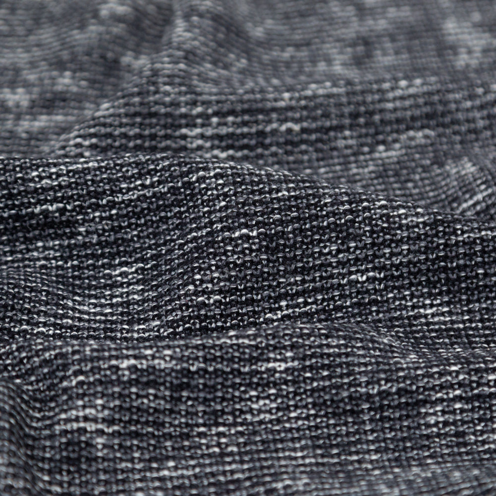 Italian Black and White Heathered Stretch Knit - Joann Fabrics