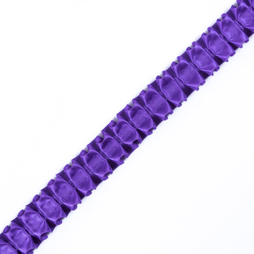 Italian Purple Box Pleated Trimming - 1