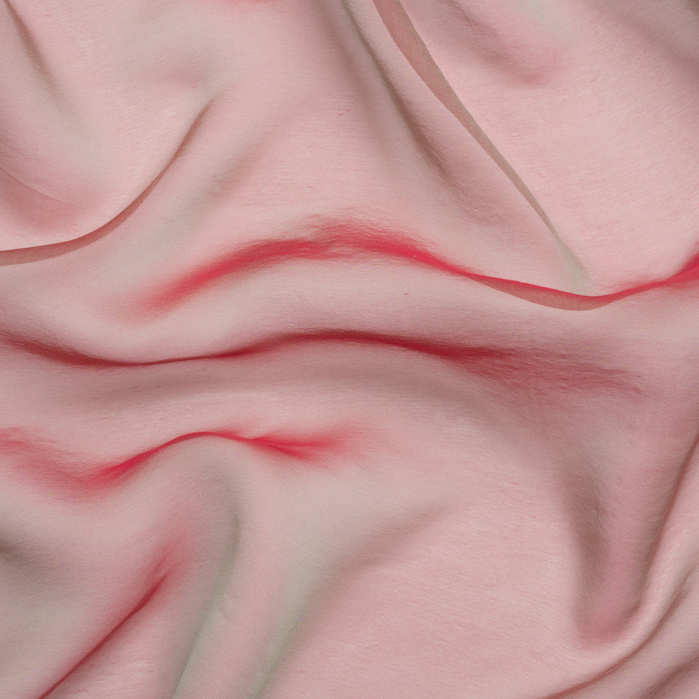 Chiffon-Like Silk Voile - Aqua and Berry Red Iridescent - Adelaide Collection - Joann Fabrics