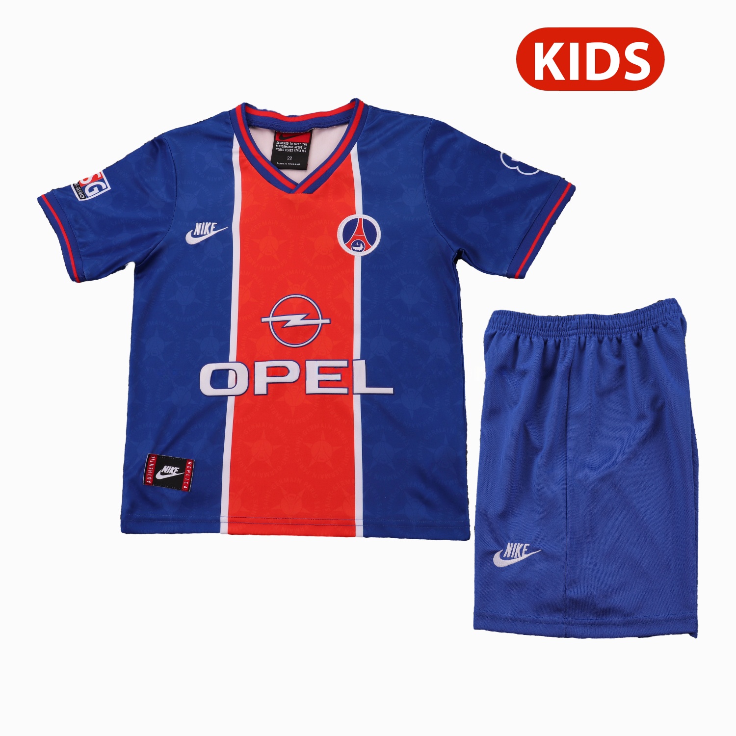 Retro Paris Saint-Germain PSG 1995-96 Home Kids Kit - UnitedFutballJersey