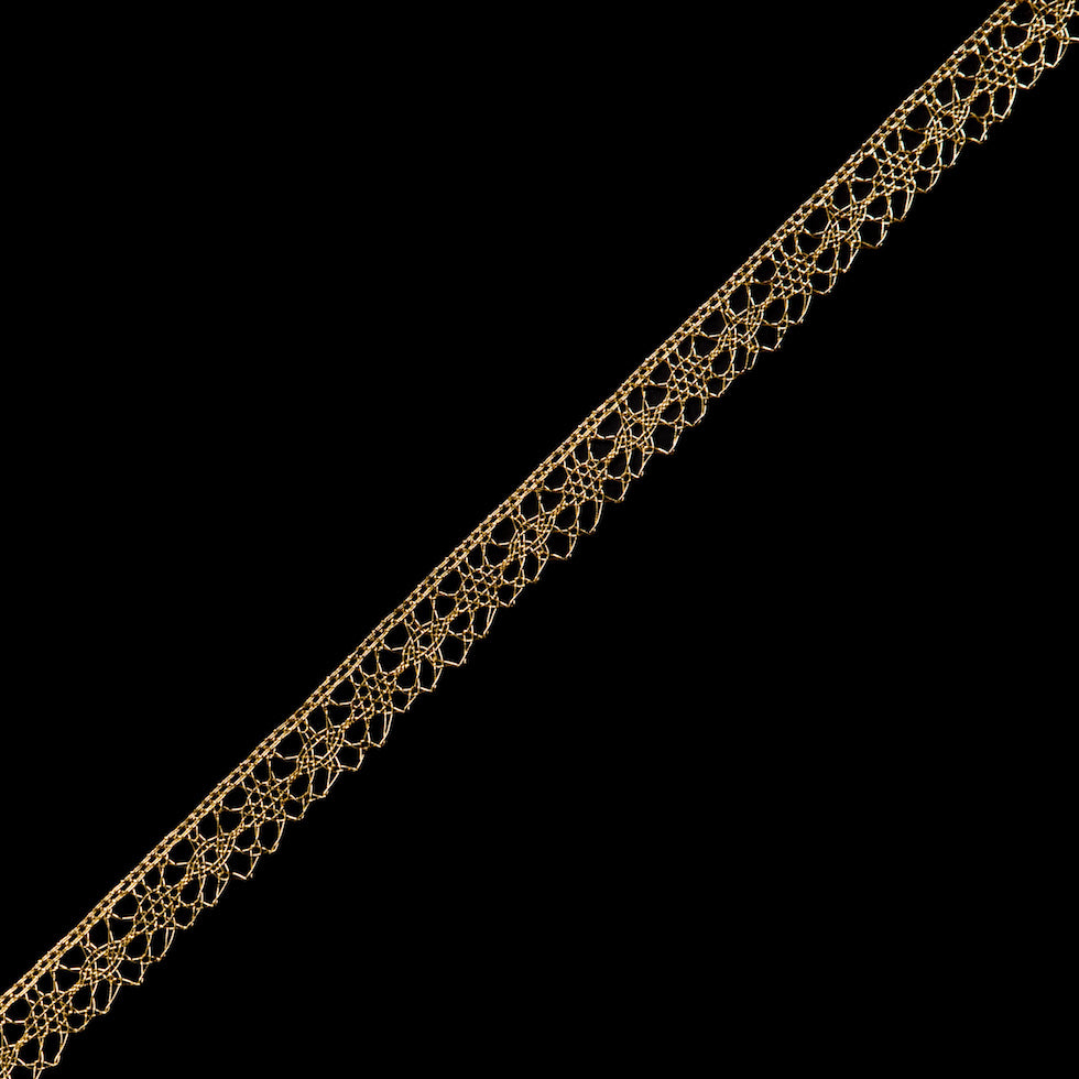European Metallic Gold Lace Trim - 0.5