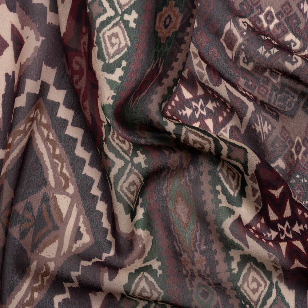 Mood Exclusive Plum Maze Markings Viscose Chiffon - Joann Fabrics