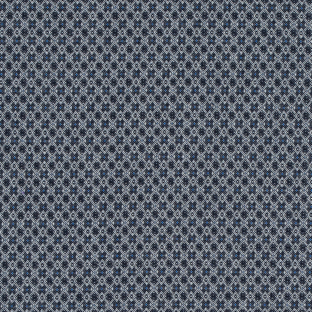 Paloma Geometric Stretch Cotton Woven with True Blue Accents - Joann Fabrics