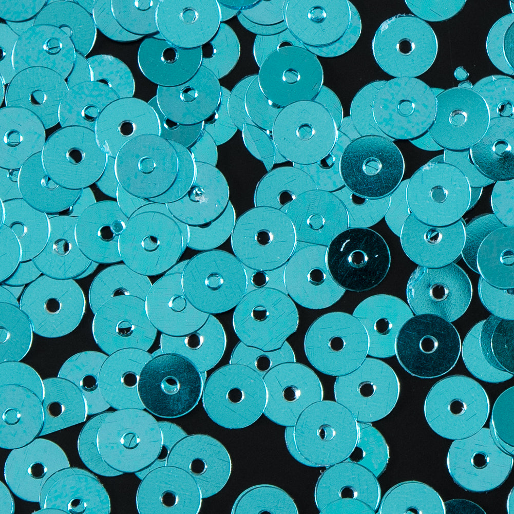 Bag of Turquoise Color Loose Sequins with Silver Back - 5mm - Joann Fabrics