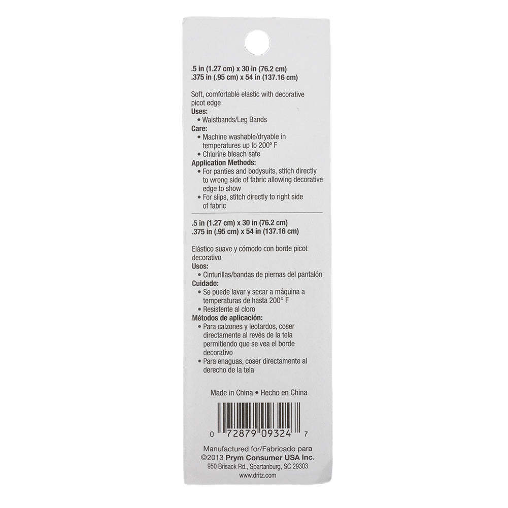 Dritz White Lingerie Elastic - 2 Sizes - Joann Fabrics