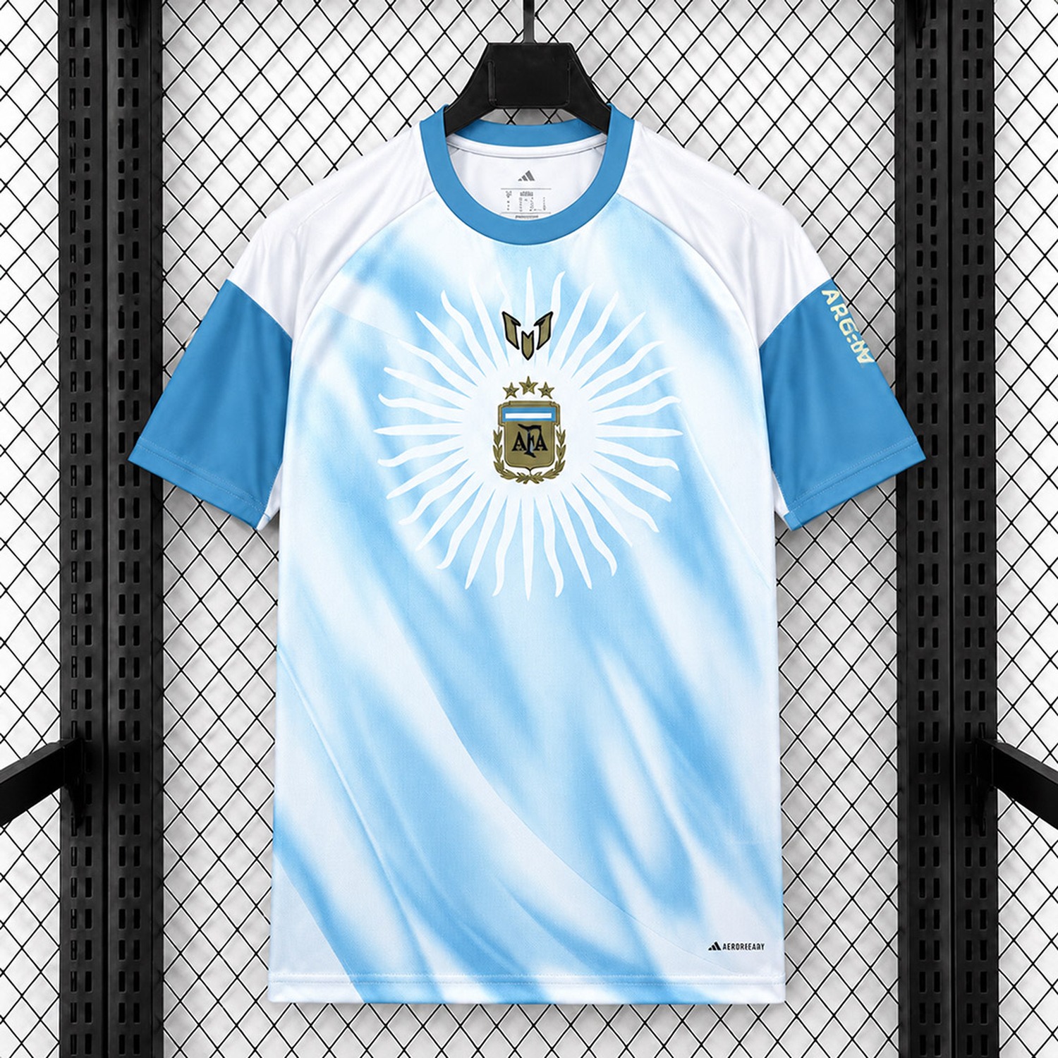 Argentina 2026 MESSI Tribute Light Blue White Pre-Match Training Jersey - Fans Version - UnitedFutballJersey