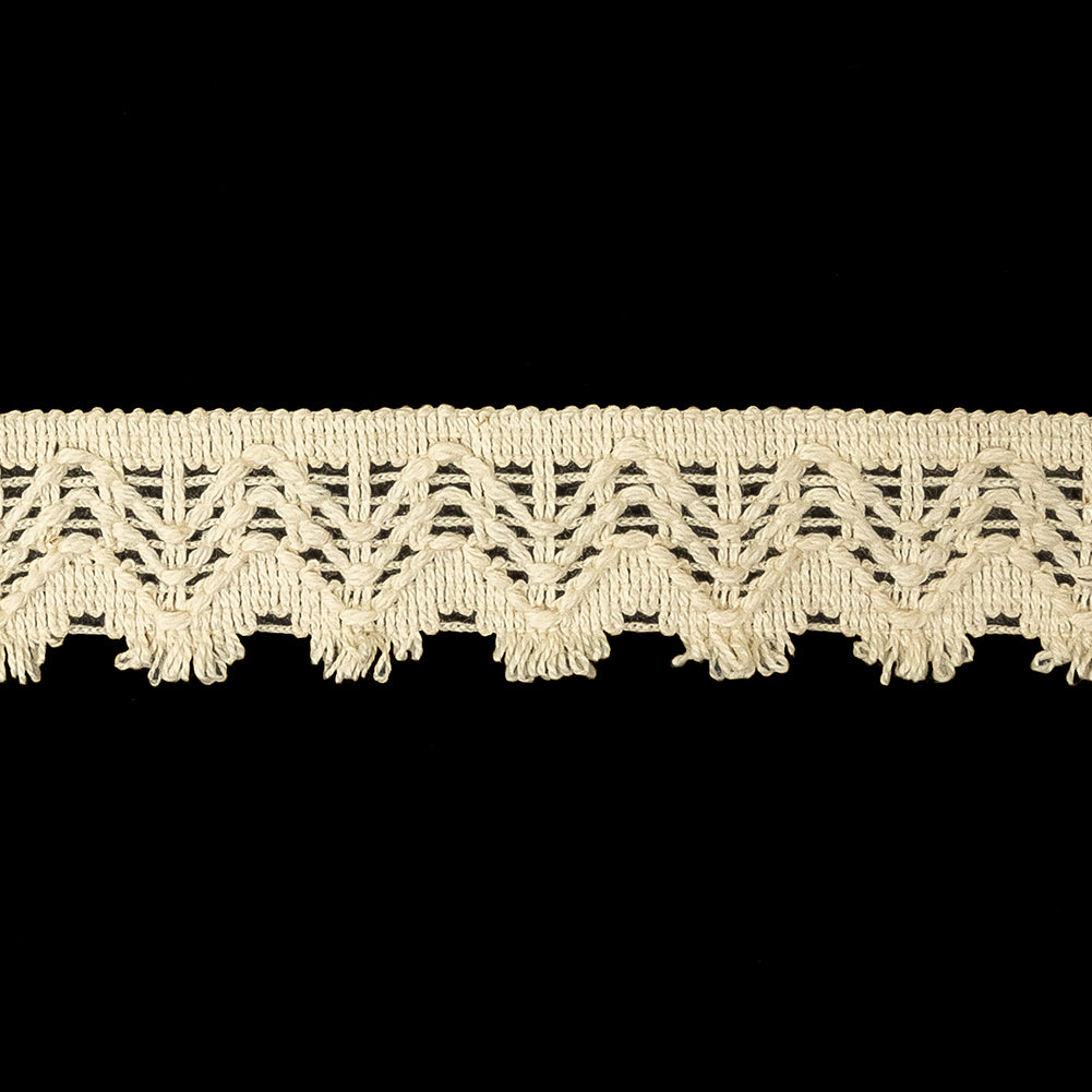 Natural Geometric Crochet Braided Trim - 0.875