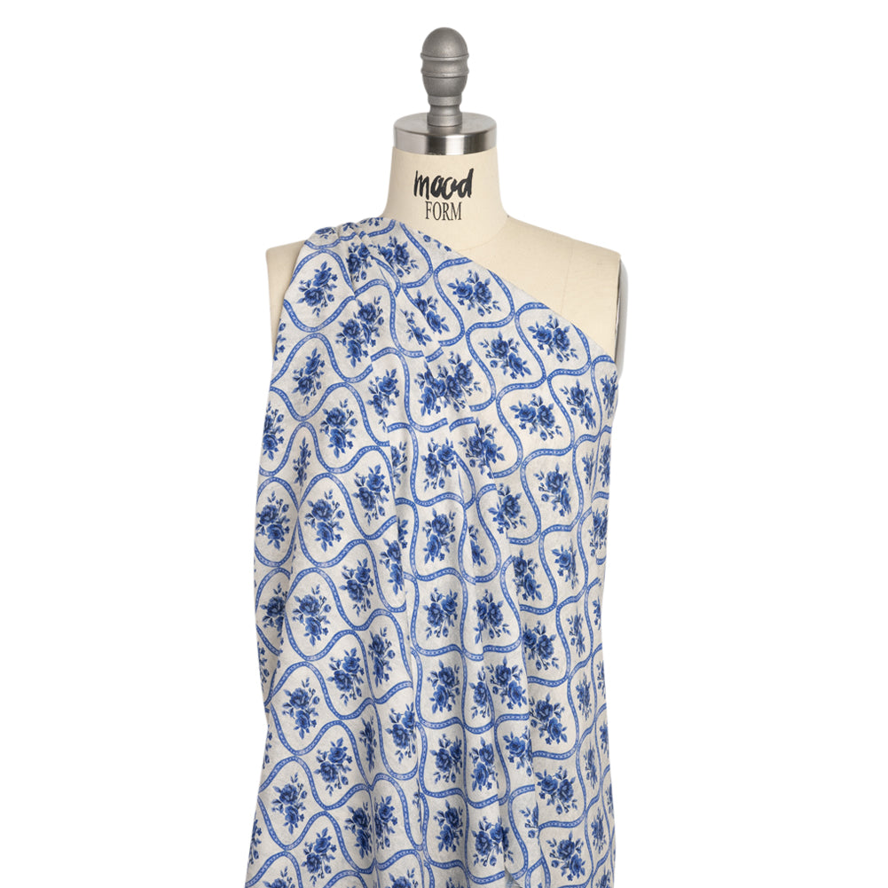 Mood Exclusive Blue Remembering Rosie Viscose Crepe - Joann Fabrics