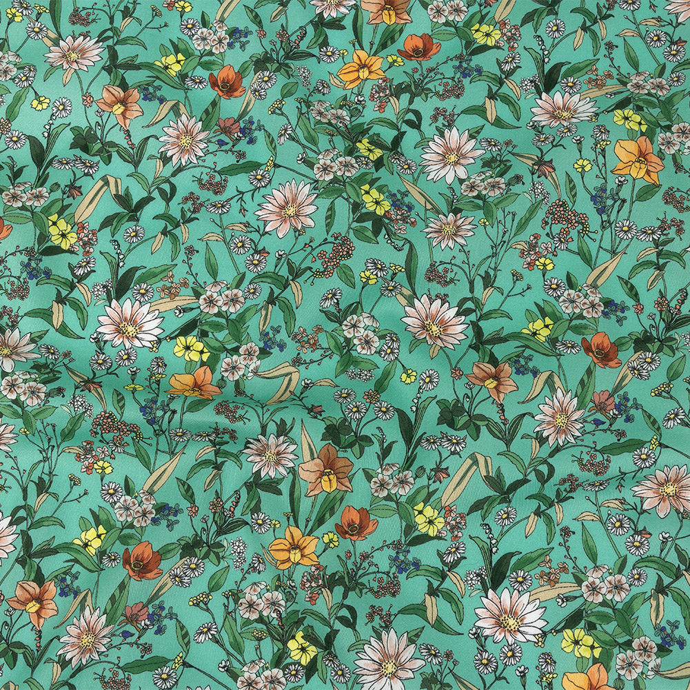 Mood Exclusive Aqua Garden of Gems Cotton Voile - Joann Fabrics