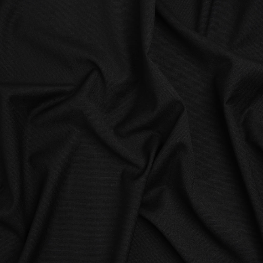 Stretch Creped Wool Suiting - Black - Deadstock - Joann Fabrics