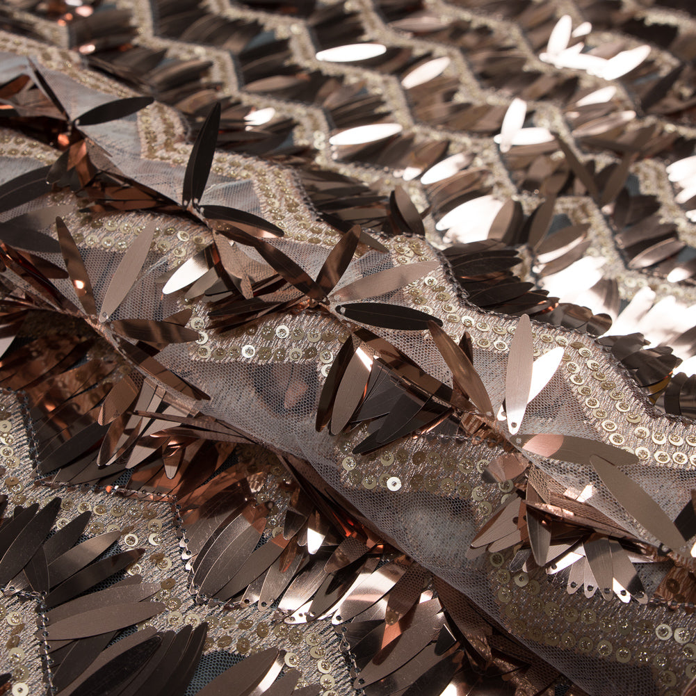 Fringe Sequin Fabric - Rose Gold Chevrons - Joann Fabrics