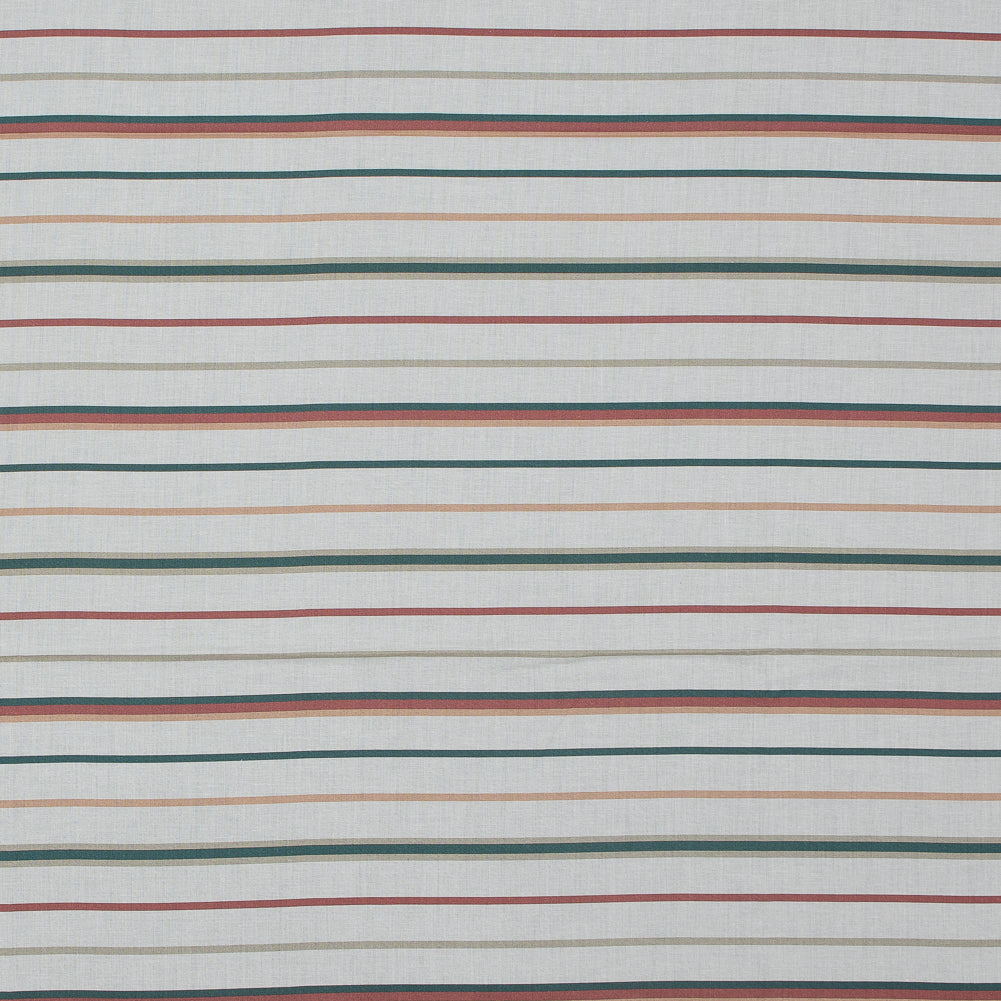 Cotton Voile - Red, Green and White Stripes - Purity of Growth Print - Mood Exclusive Key Largo Collection - Joann Fabrics