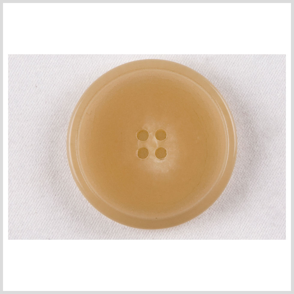 Horn 4-Hole Blazer Button - 44L/28mm - Beige Narrow Rim - Joann Fabrics