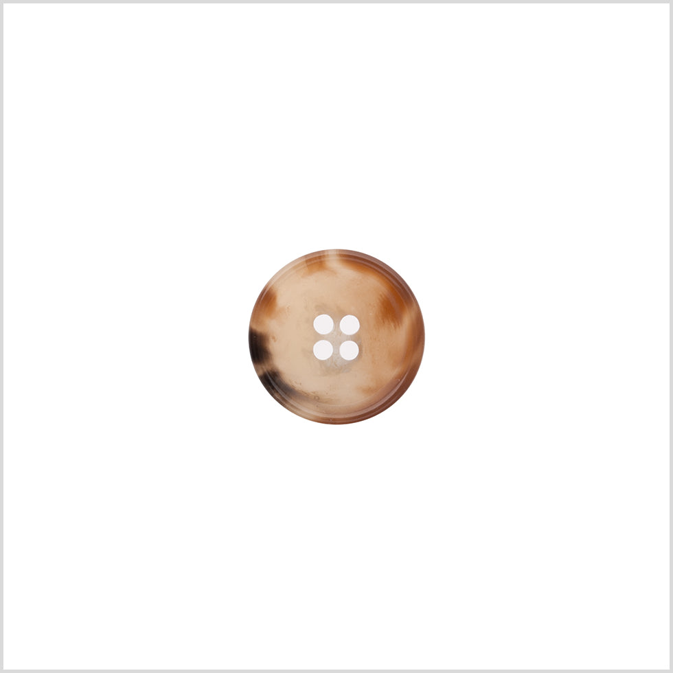 Italian Shiny Light Brown Rimmed 4-Hole Button - 24L/15mm - Joann Fabrics