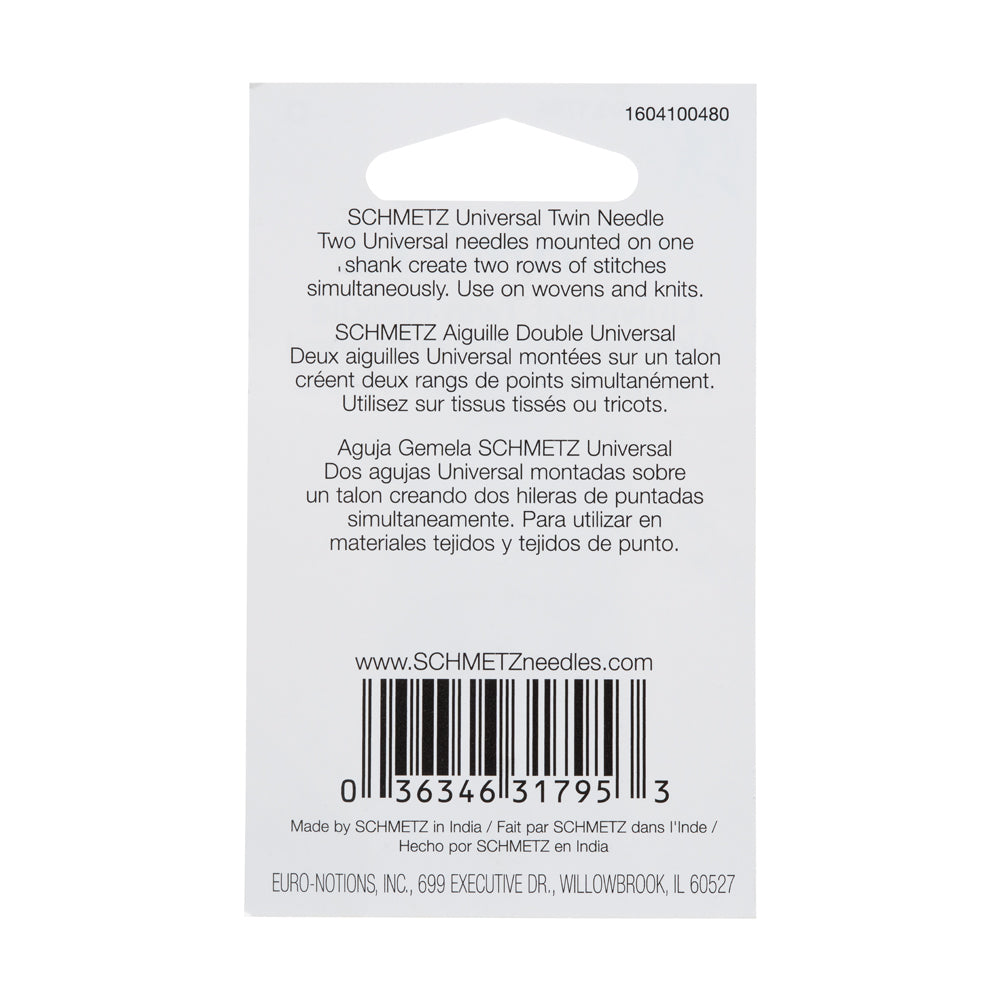 Schmetz Universal Twin Machine Needle - 4.0/90 - 1 ct - Joann Fabrics
