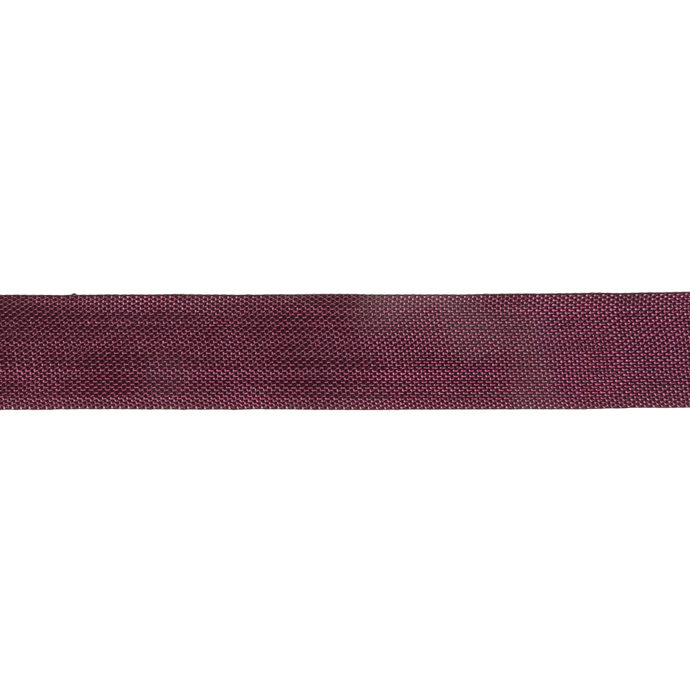 Aubergine Woven Edge Rayon Seam Binding - 0.5