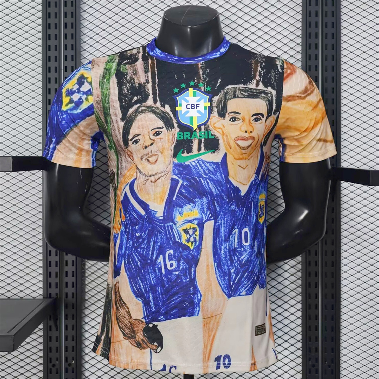 Brazil 2026 Painted Figures Special Jersey - Player Version - UnitedFutballJersey