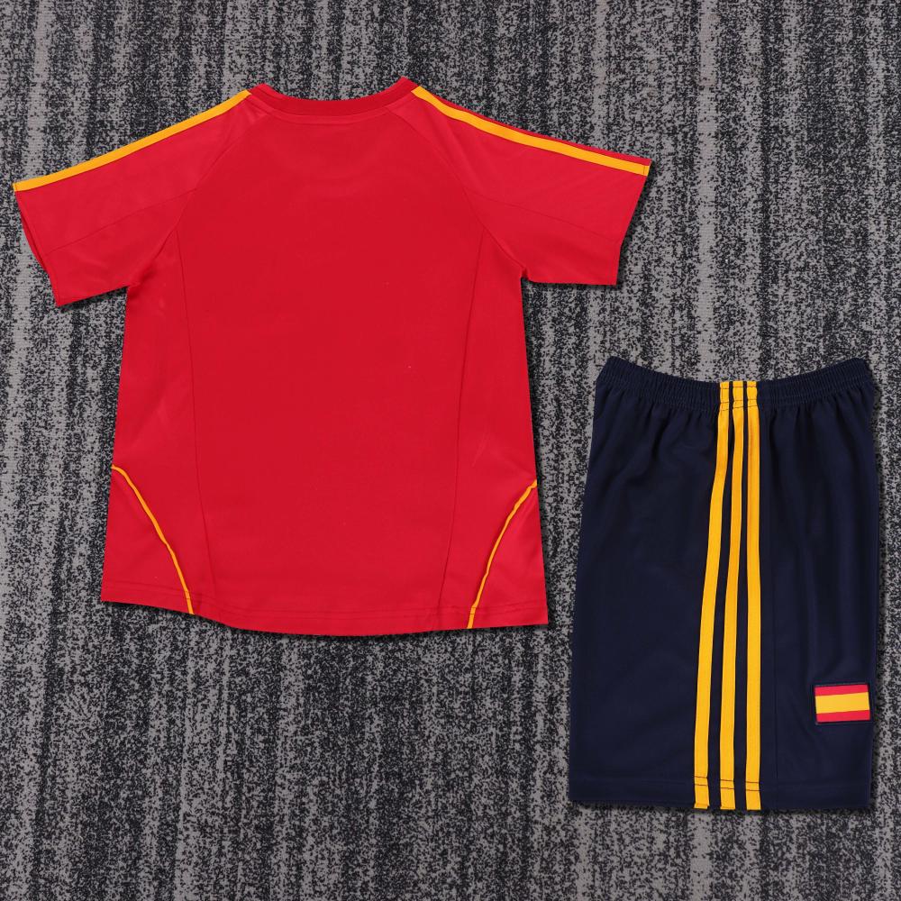 2008 Retro Spain Home Football Shirt 1:1 Thai Quality Kids Size