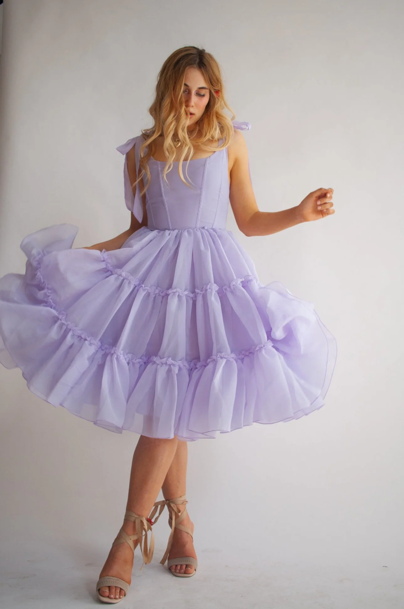 The Siena Dress in Lavande Purple