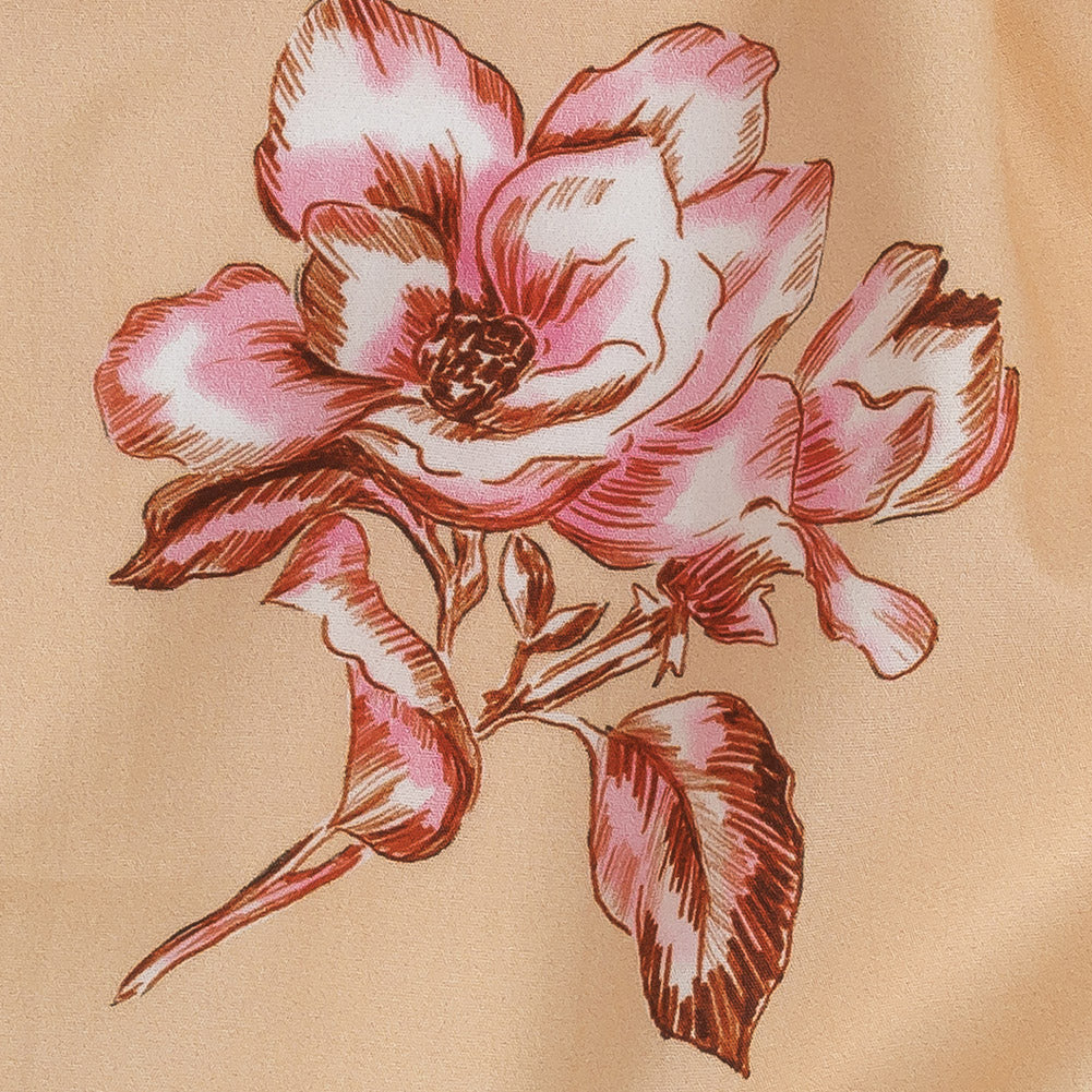 Cotton Poplin Print - Peach and Pink Floral - Mood Exclusive Passion and Prosperity - Joann Fabrics
