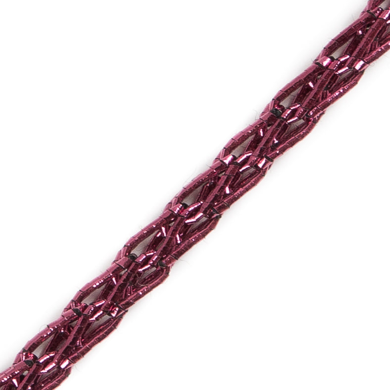 Italian Metallic Magenta Crochet Chain - 0.125