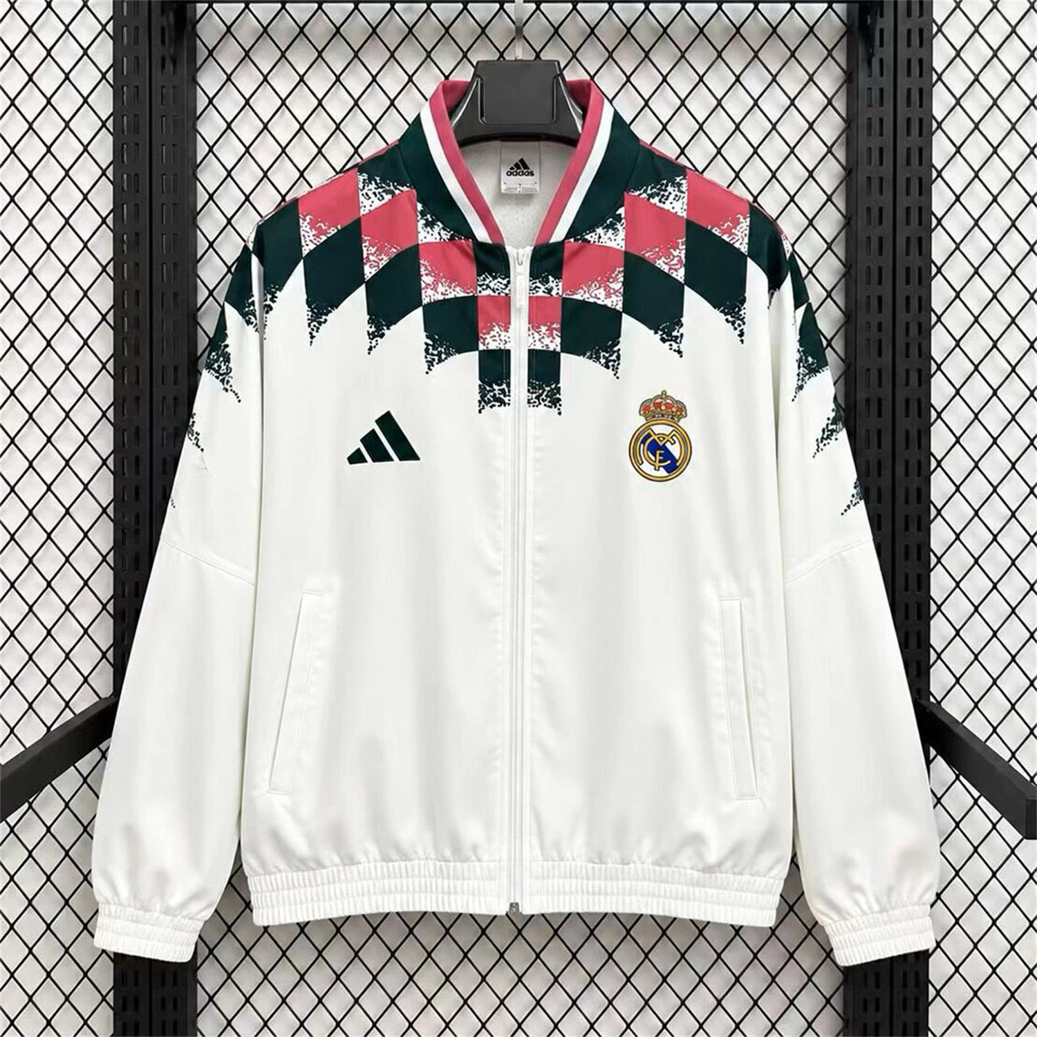 Real Madrid 26-27 Track Windbreaker Jacket - White - UnitedFutballJersey