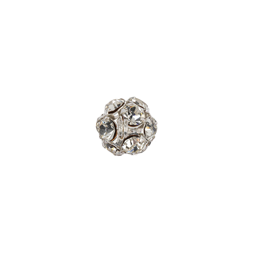Vintage Swarovski Crystal Rhinestones and Silver Metal Shank Back Ball Button - 16L/10mm - Joann Fabrics