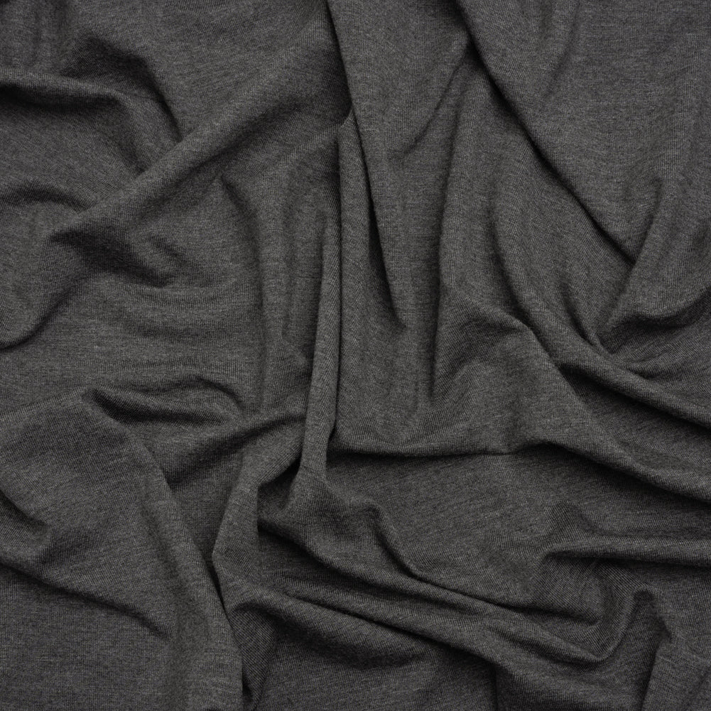 Stretch Bamboo Jersey - Heathered Charcoal - Willow Collection - Joann Fabrics
