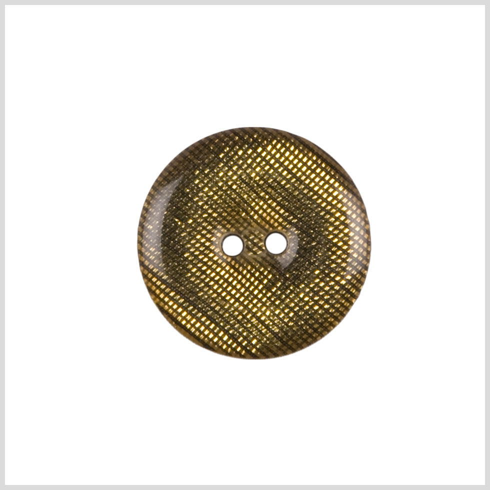 Plastic 2-Hole Button - 24L/15mm - Gold and Black Grid - Joann Fabrics
