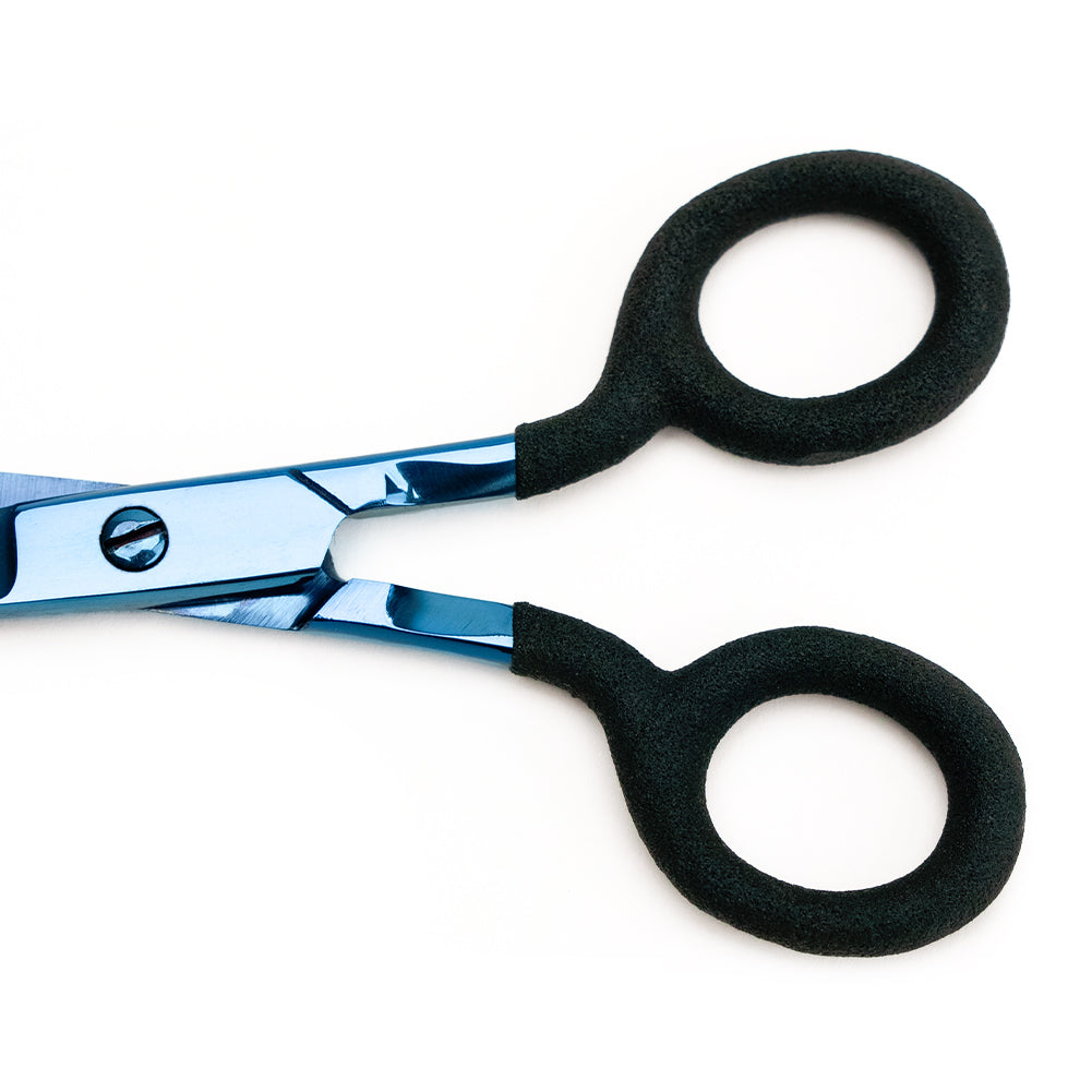 Mood Metallic Blue Embroidery Scissors with Matte Rubber Grips - 5